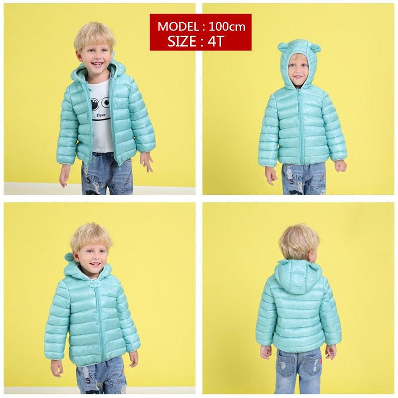 Jaqueta Infantil Puffer com Capuz - Basic Colors - NebulosaShops 